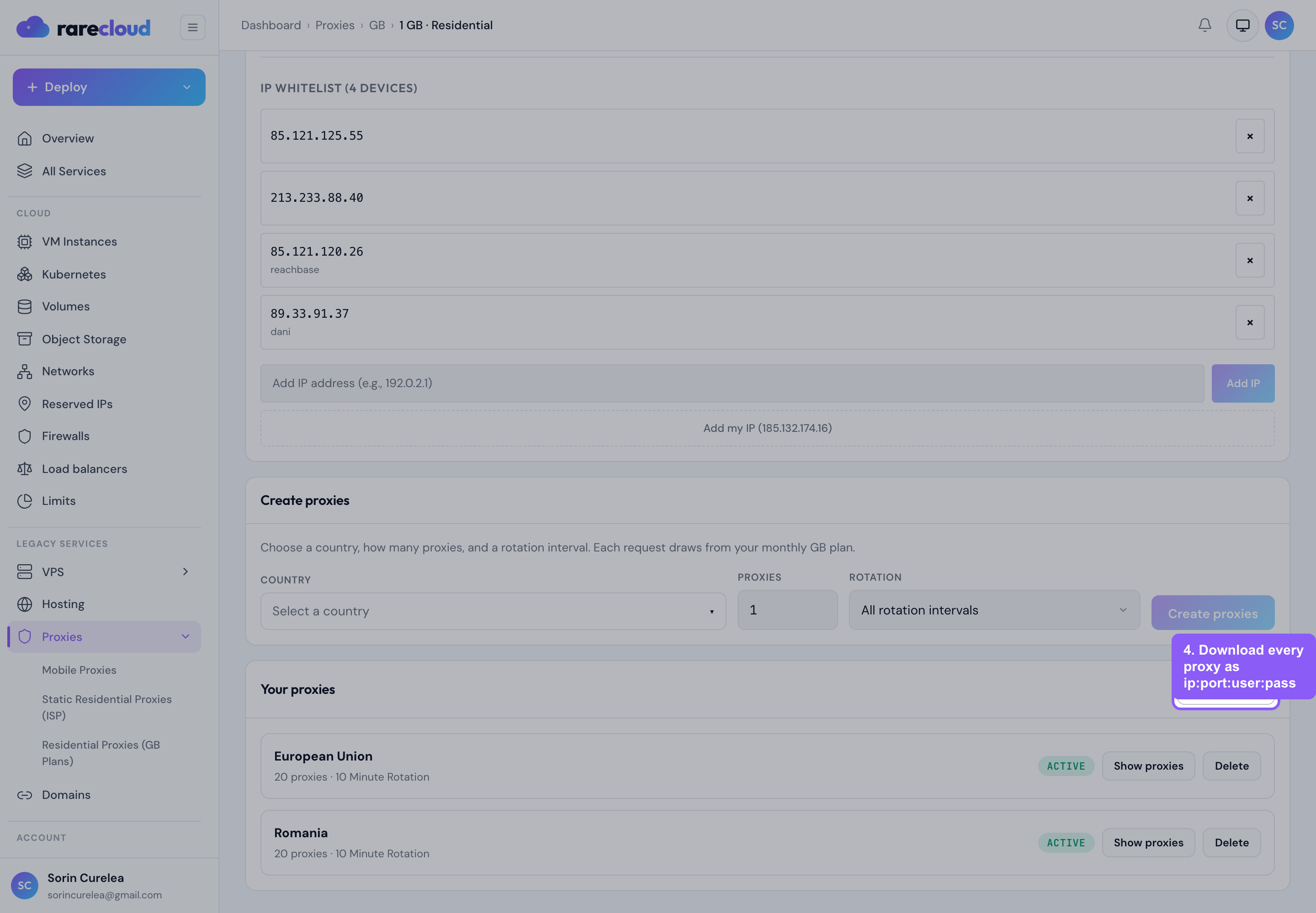 Running a live check on a GB endpoint group